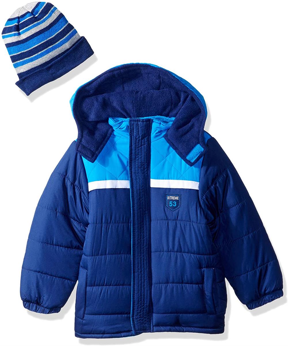 iXtreme Color-block Puffer Jacket W/ Hat