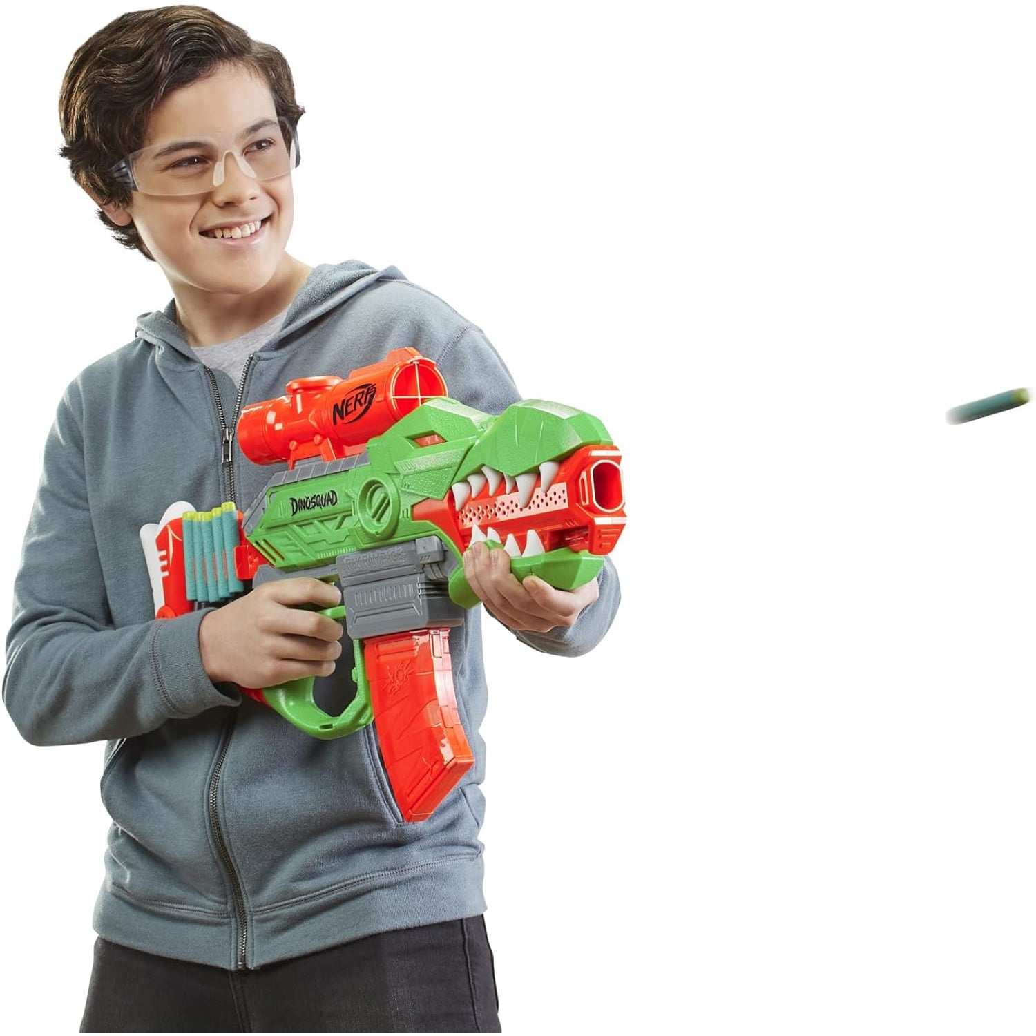 NERF DinoSquad Rex-Rampage Motorized Dart Blaster