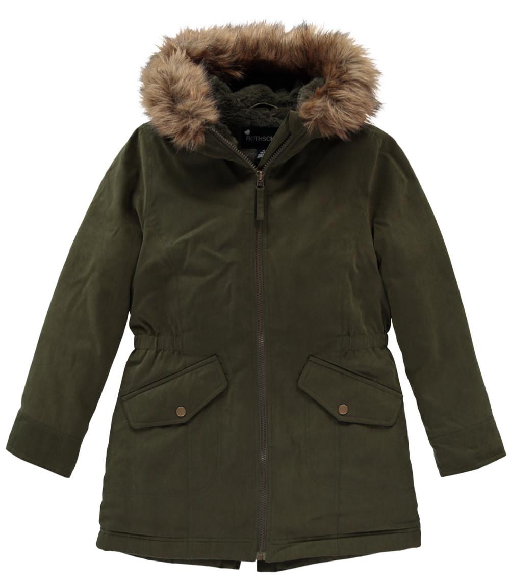 Rothschild Girls 7-16 Fur Hooded Anorak Jacket