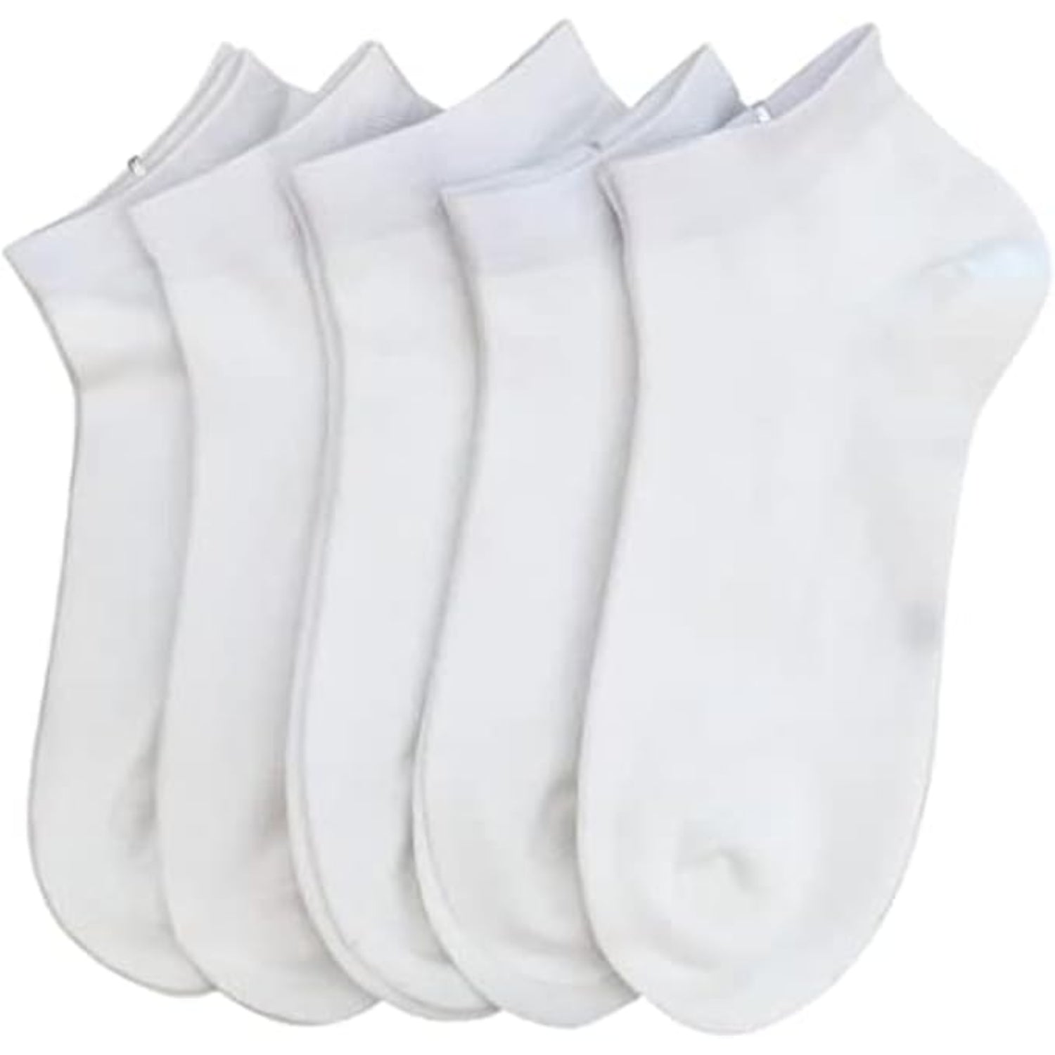 Winners Choice Boys and Girls 5 Pack Ankle Socks - White