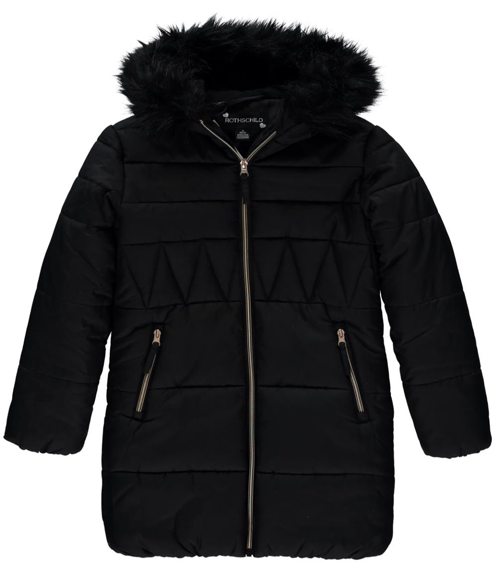 Rothschild Girls 7-16 Quilted Long Puffer Jacket