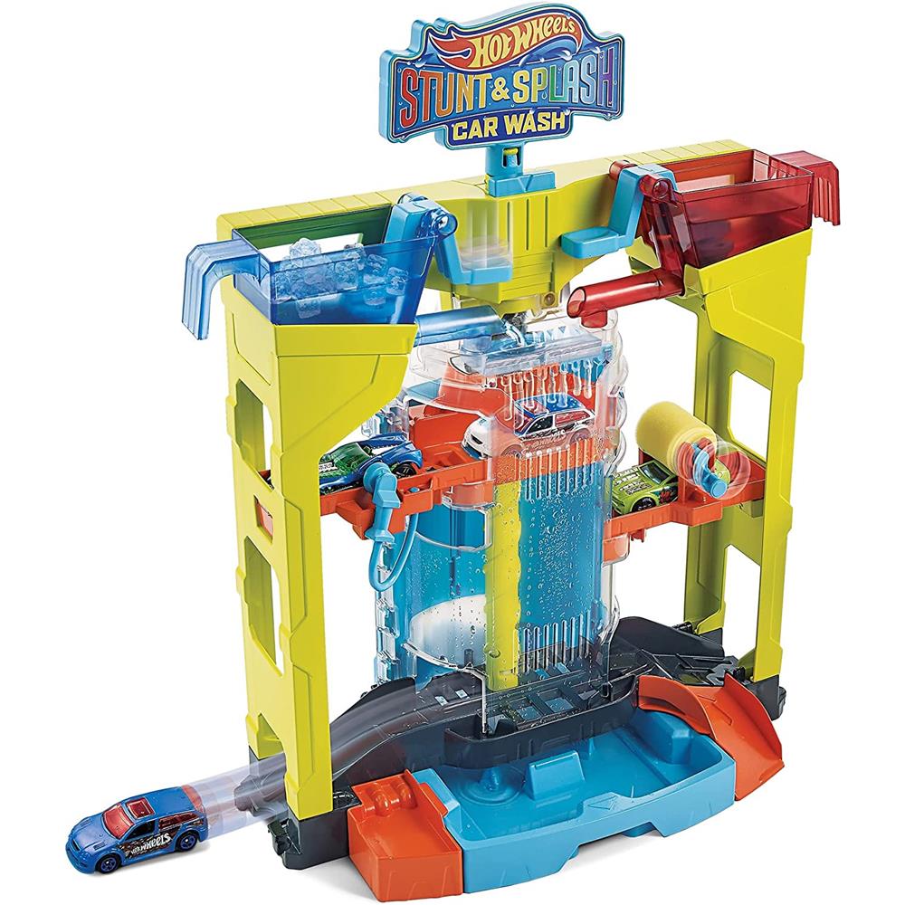 Mattel Hot Wheels Mattel Stunt & Splash Car Wash Playset