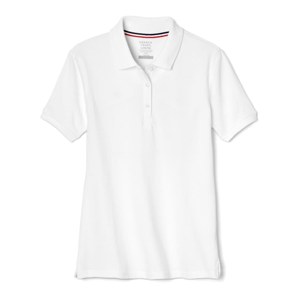 French Toast Womens Short Sleeve Stretch Piqué Polo