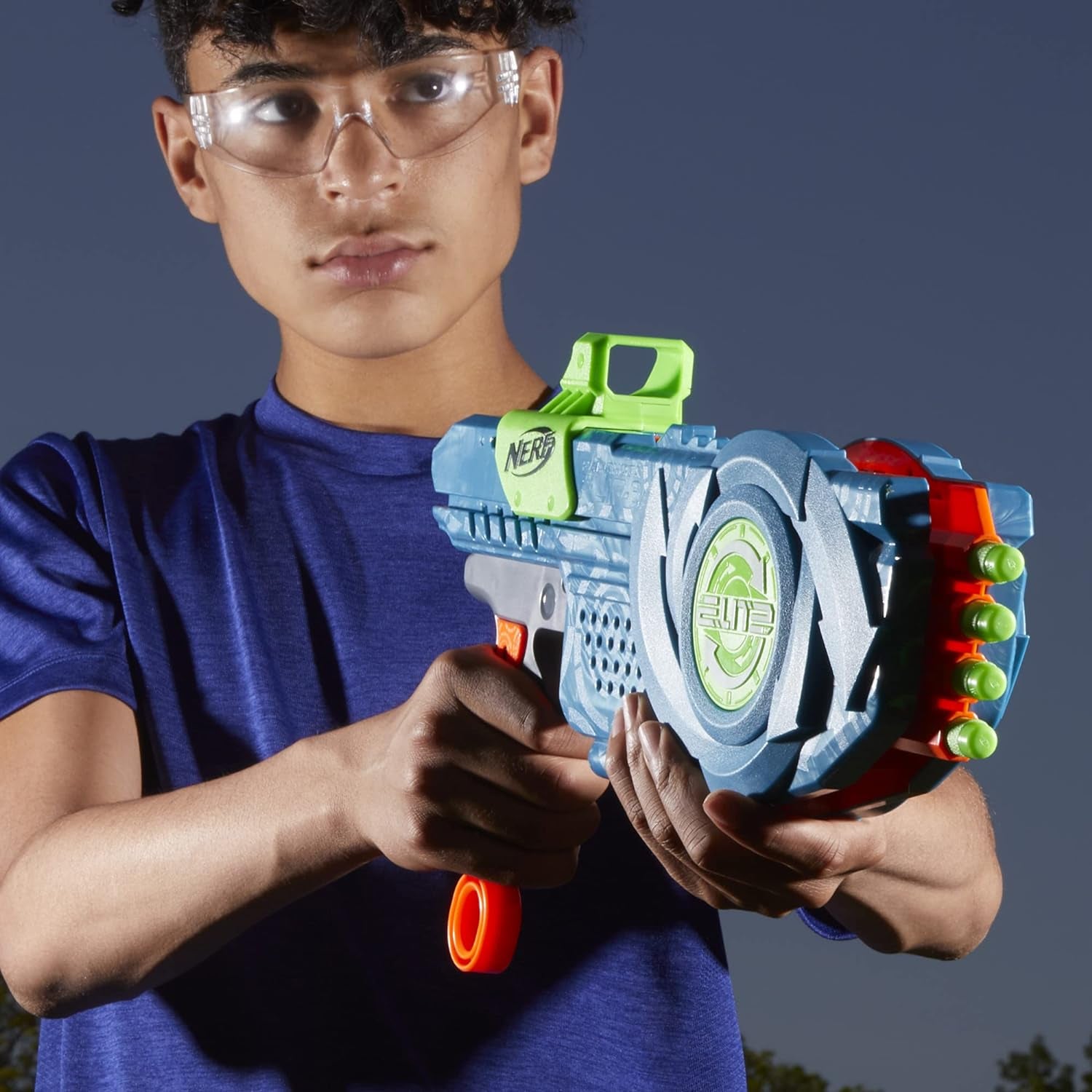 NERF Elite 2.0 Flipshots Flip-8 Blaster, Rotating Dart Barrels, 8-Dart Capacity