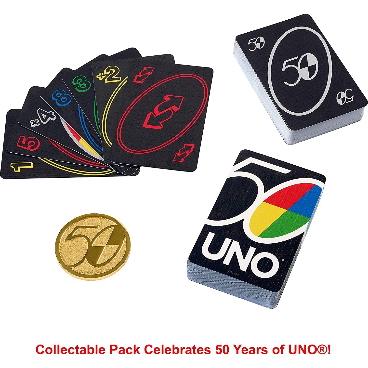 Mattel UNO Premium 50th Anniversary Edition Matching Card Game