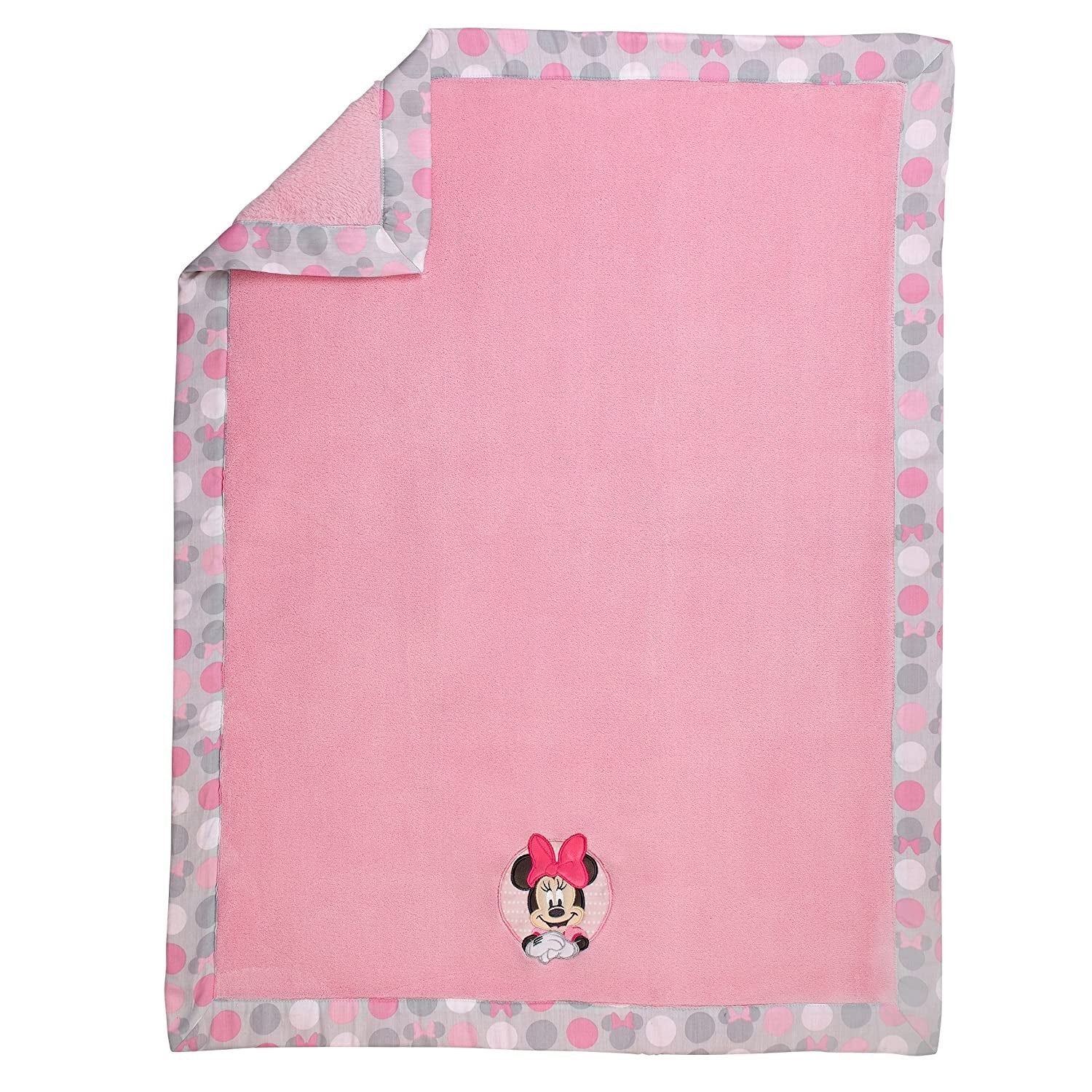 Disney Minnie Mouse Polka Dots Super Soft Appliqued Baby Blanket