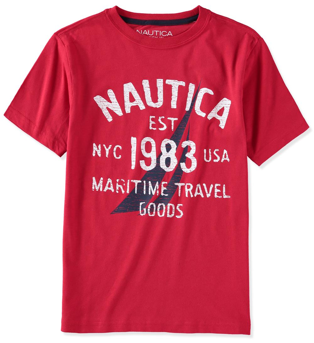 Nautica Boys 8-20 Sail Logo T-Shirt