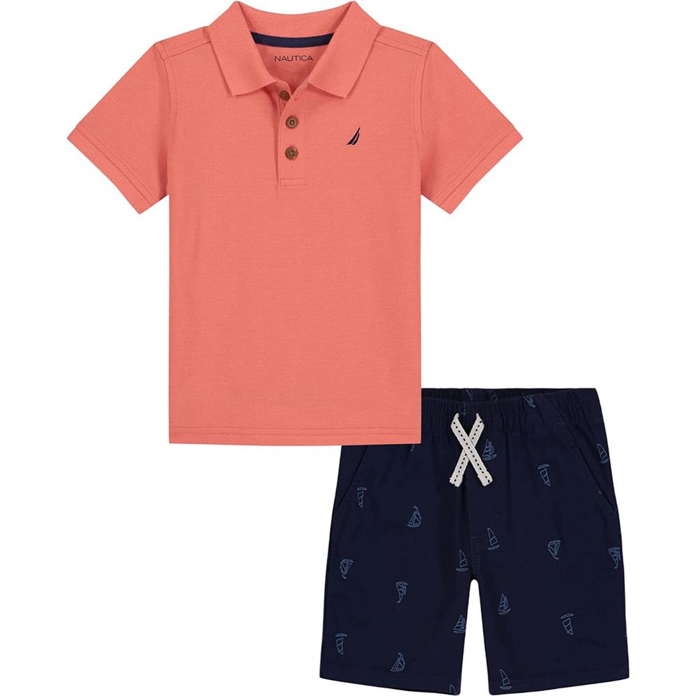 Nautica Boys 12-24 Months Polo Short Set