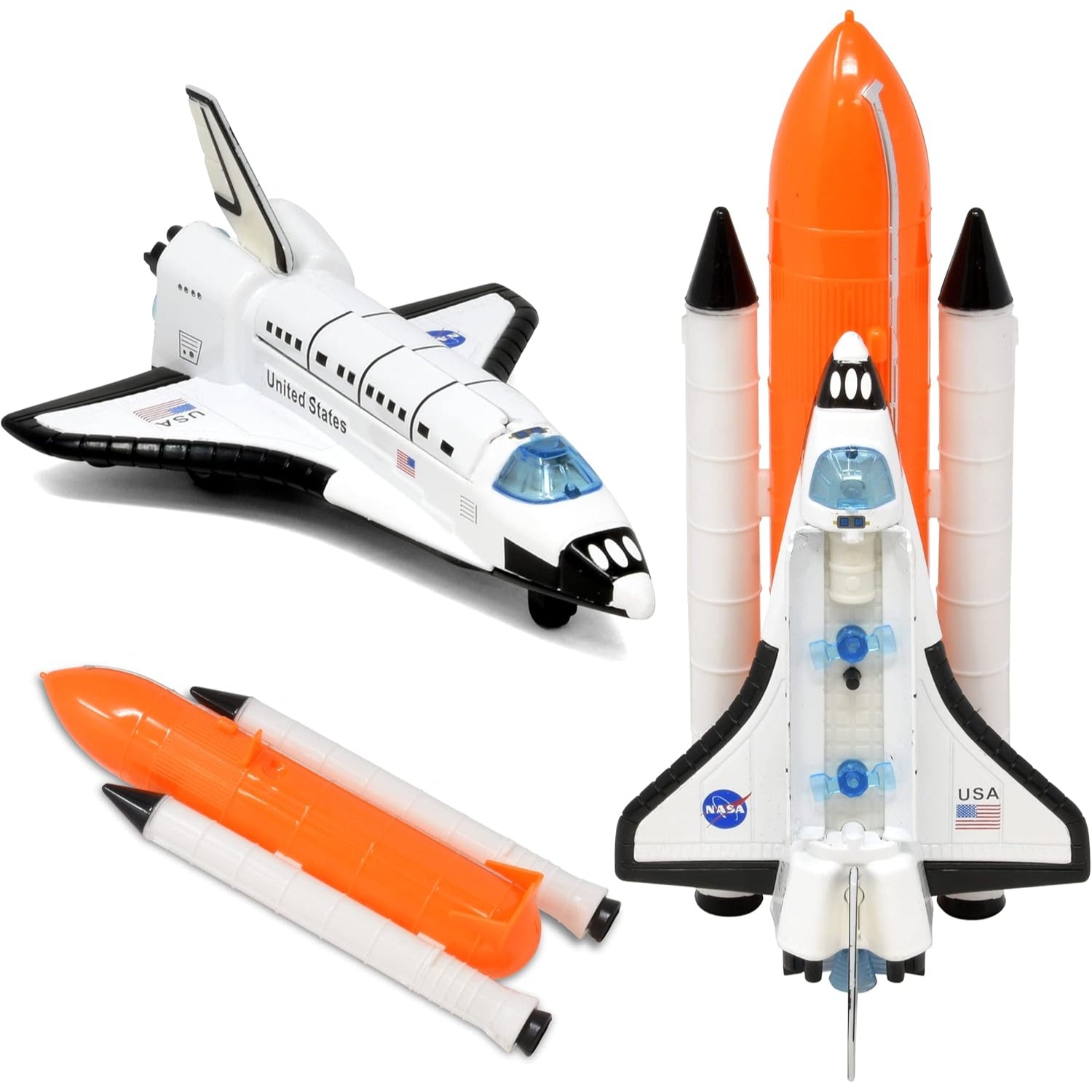 NASA Space Shuttle Toy with Lights and Sound Diecast Spaceship