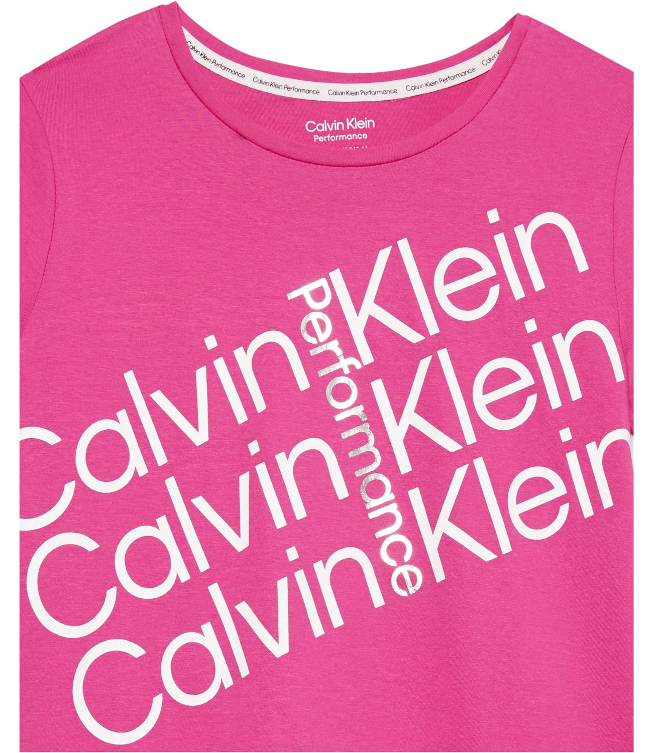 Calvin Klein Girls 7-16 Short Sleeve Fresh Tilt Performance T-Shirt