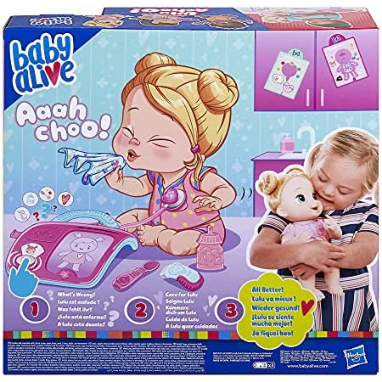 Baby Alive Lulu Achoo Doll, 12-Inch Interactive Doctor Play Toy with Lights, Sounds, Movements and T