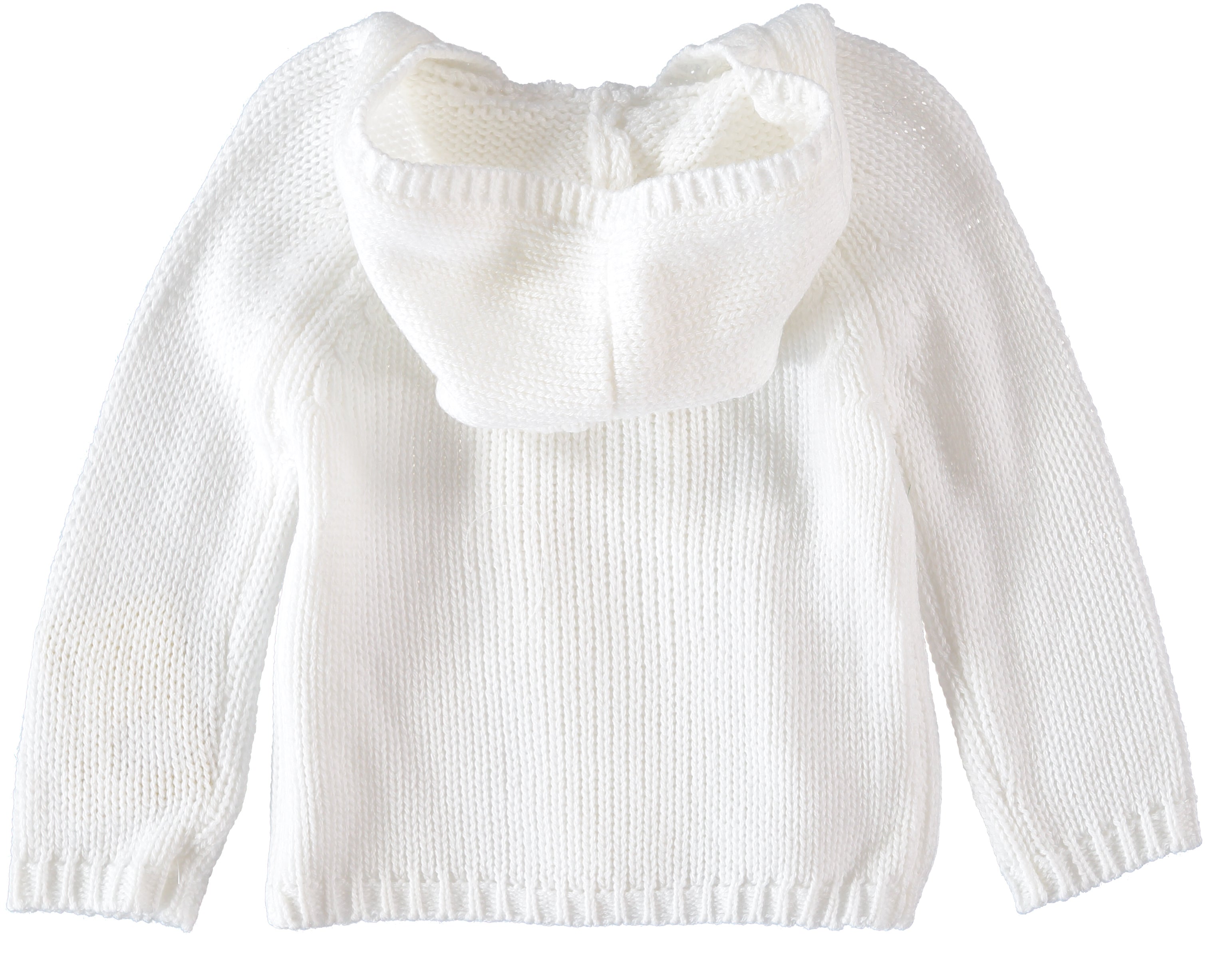 Baby Dove Double Breasted Hood Knit Sweater - White