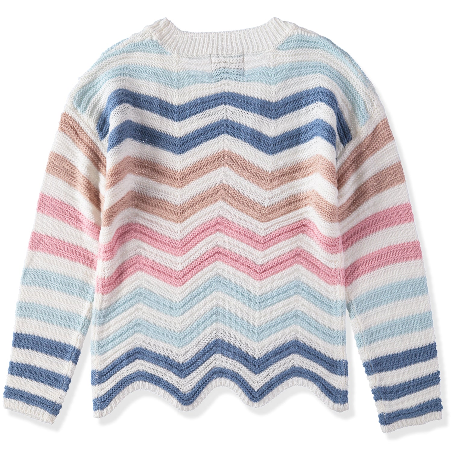 Jolie & Joy Girls 7-16 Long Sleeve Chevron Sweater