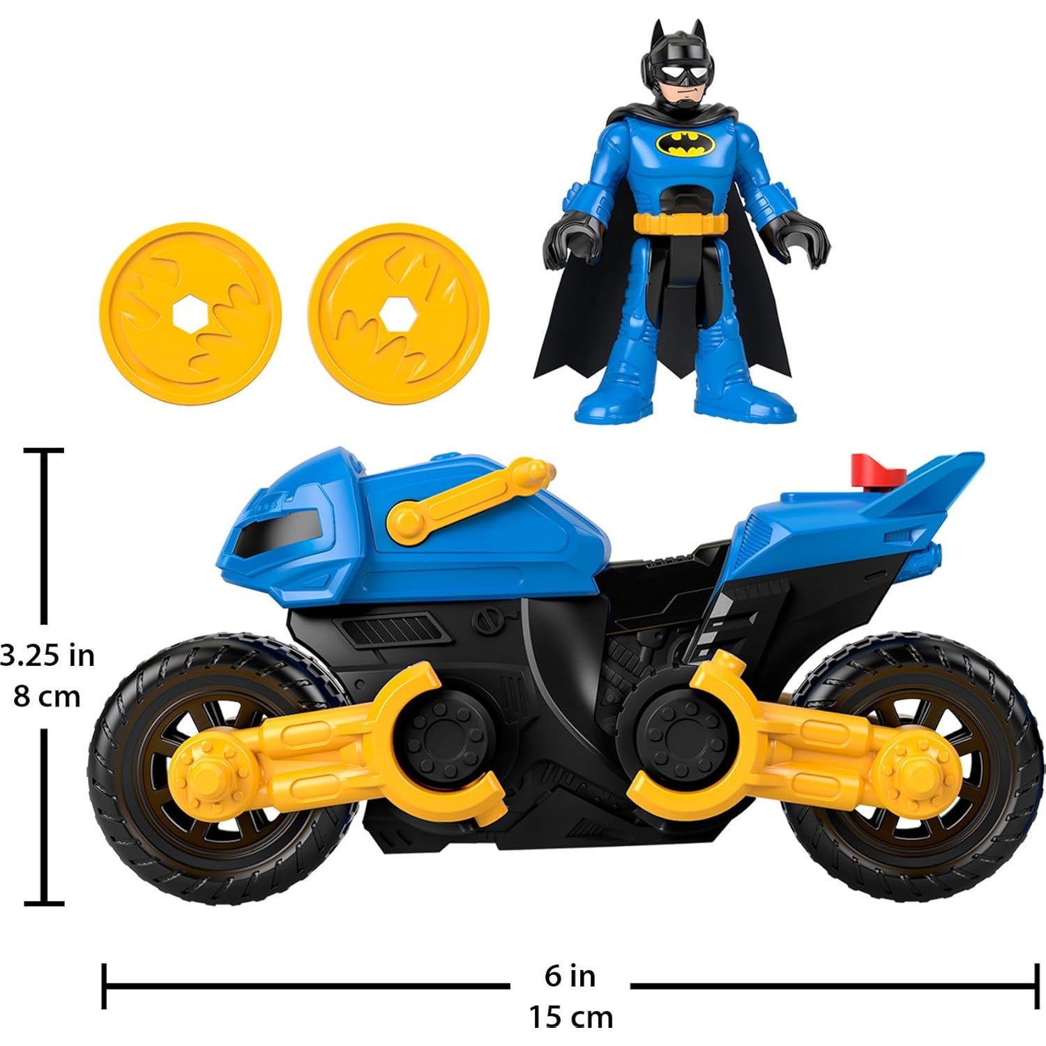 Fisher Price Imaginext DC Super Friends Batman Toy Figure & Transforming Batcycle, Preschool Toys