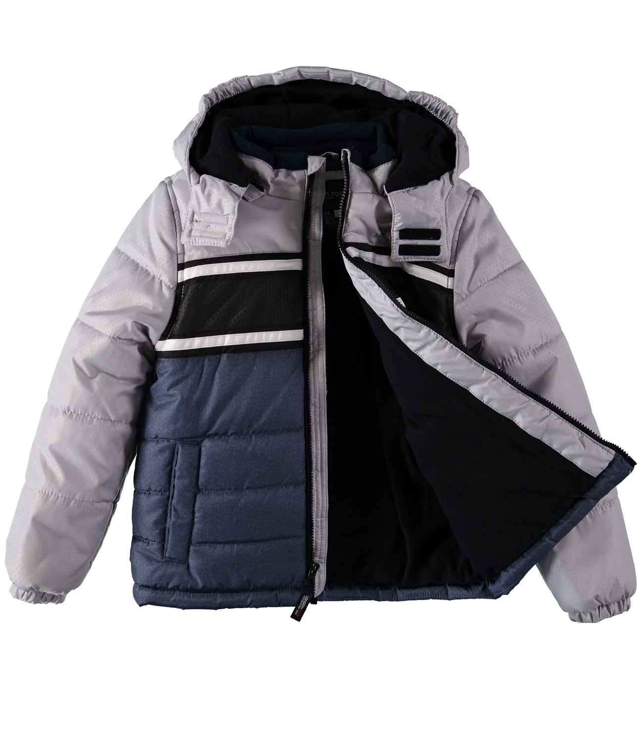 London Fog Boys 8-20 Weather Resistant Puffer Jacket with Hat