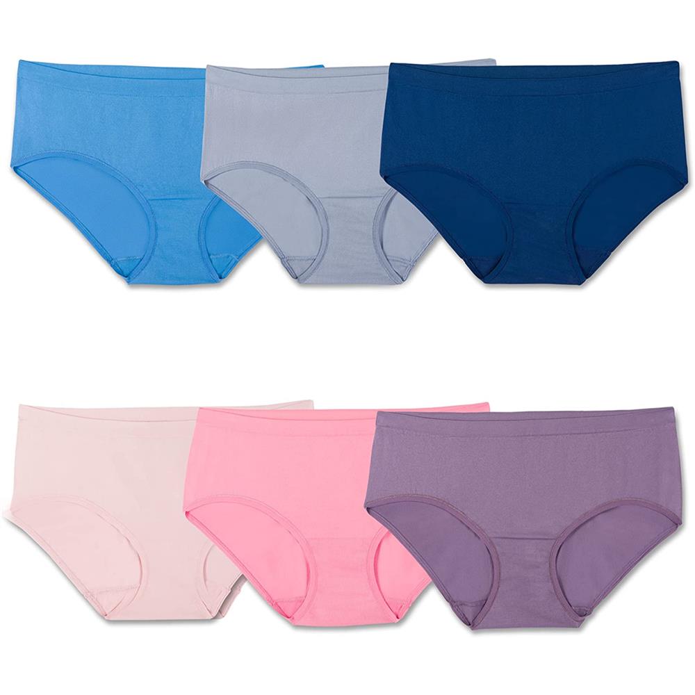 Fruit of the Loom Women Seamless Low Rise Briefs, 6-Pack