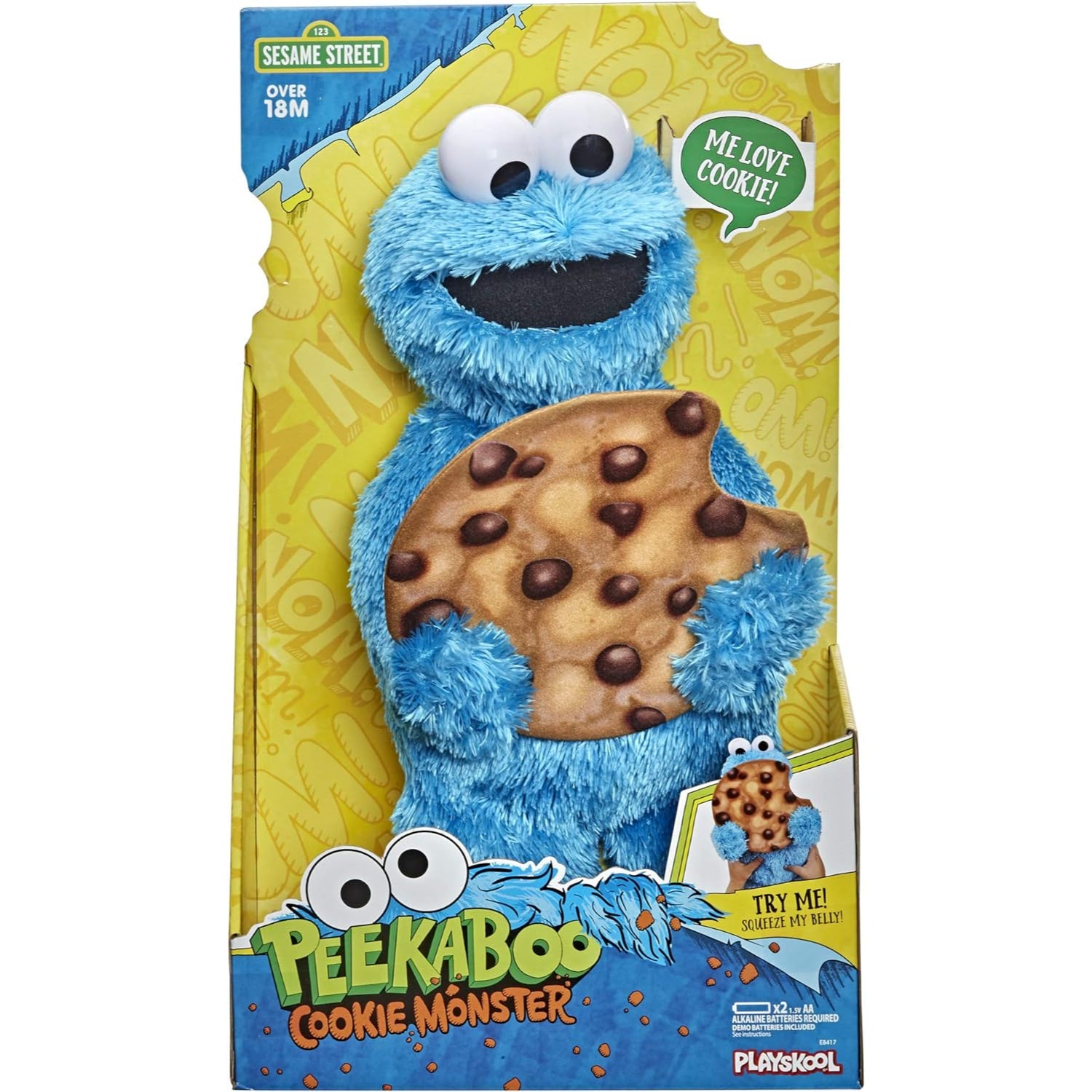 Sesame Street Peekaboo Cookie Monster Talking 13-Inch Plush Toy