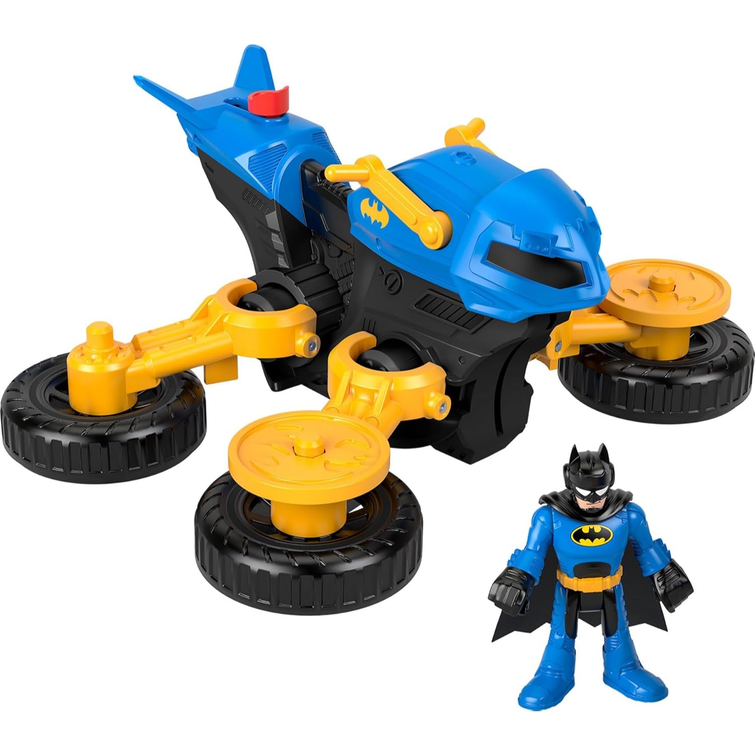 Fisher Price Imaginext DC Super Friends Batman Toy Figure & Transforming Batcycle, Preschool Toys