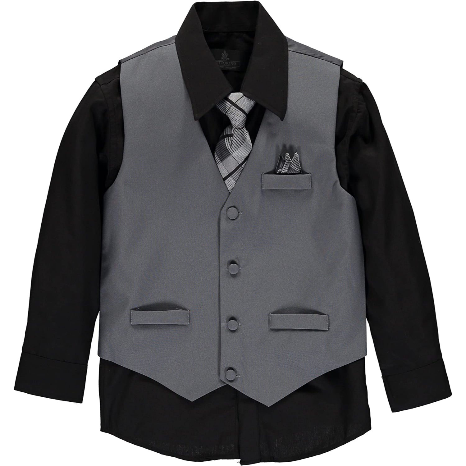 Vittorino Boys 4-7 4-Piece Suit Vest Set