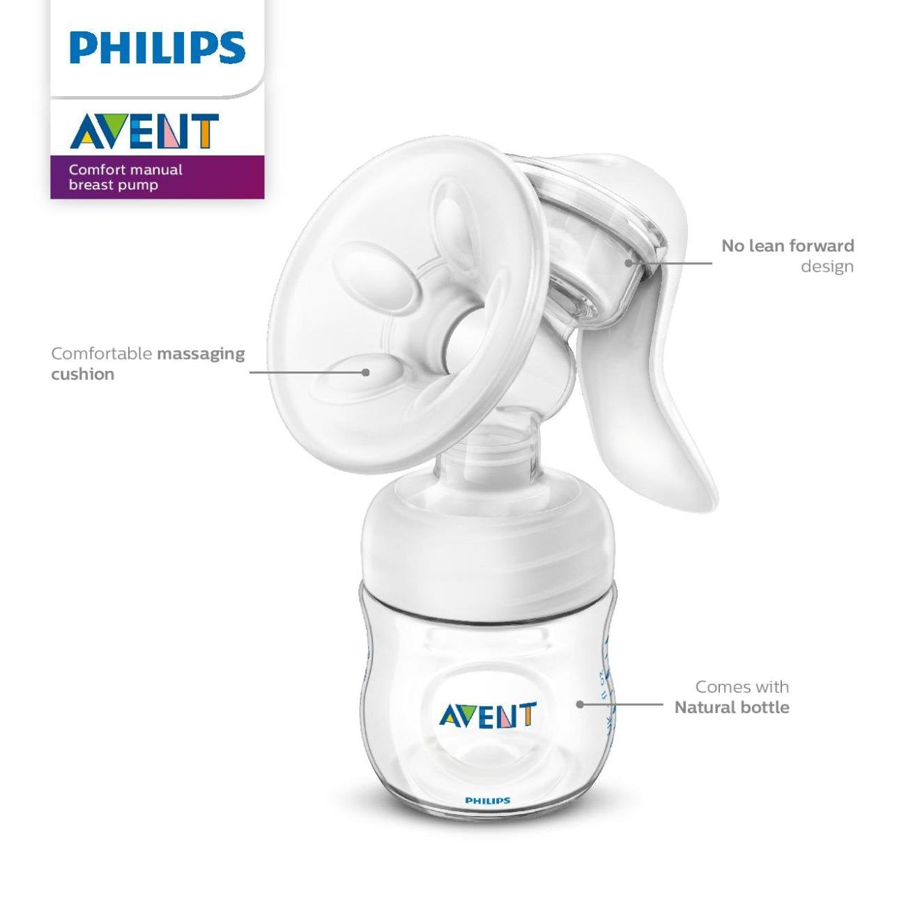 Philips Avent Manual Breast Pump, Clear