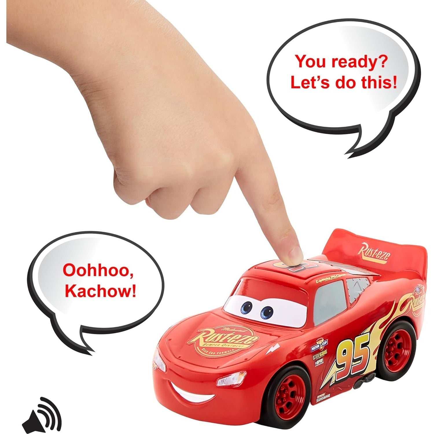 Mattel Disney and Pixar Cars Track Talkers Toy Vehicles, Lightning McQueen Talking Car, 5.5 inches