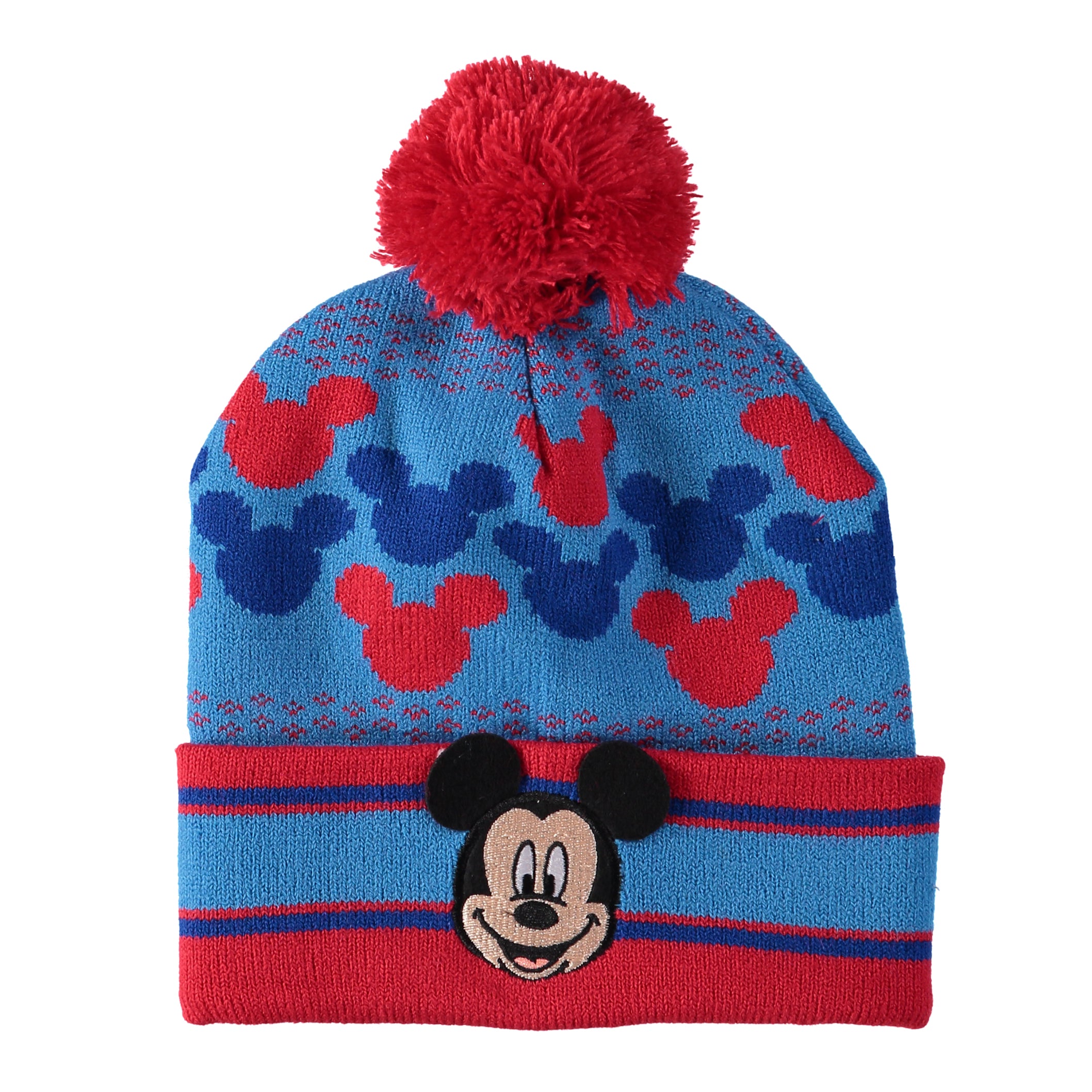 Disney Boys 2T-4T Mickey Mouse Pom Hat Mitten Set