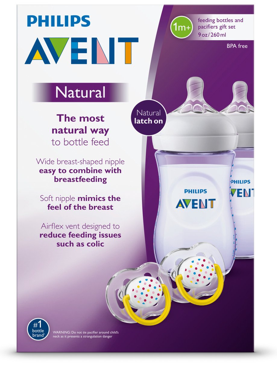 Philips Avent Natural Baby Bottle Purple Gift Set