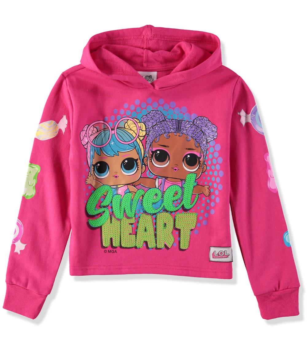 L.O.L. Surprise! Girls 4-16 Long Sleeve Pop Art Hooded Sweatshirt