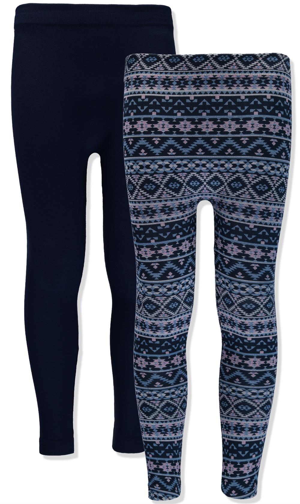 Star Ride Girls 7-16 Aztec 2-Pack Fleece Leggings