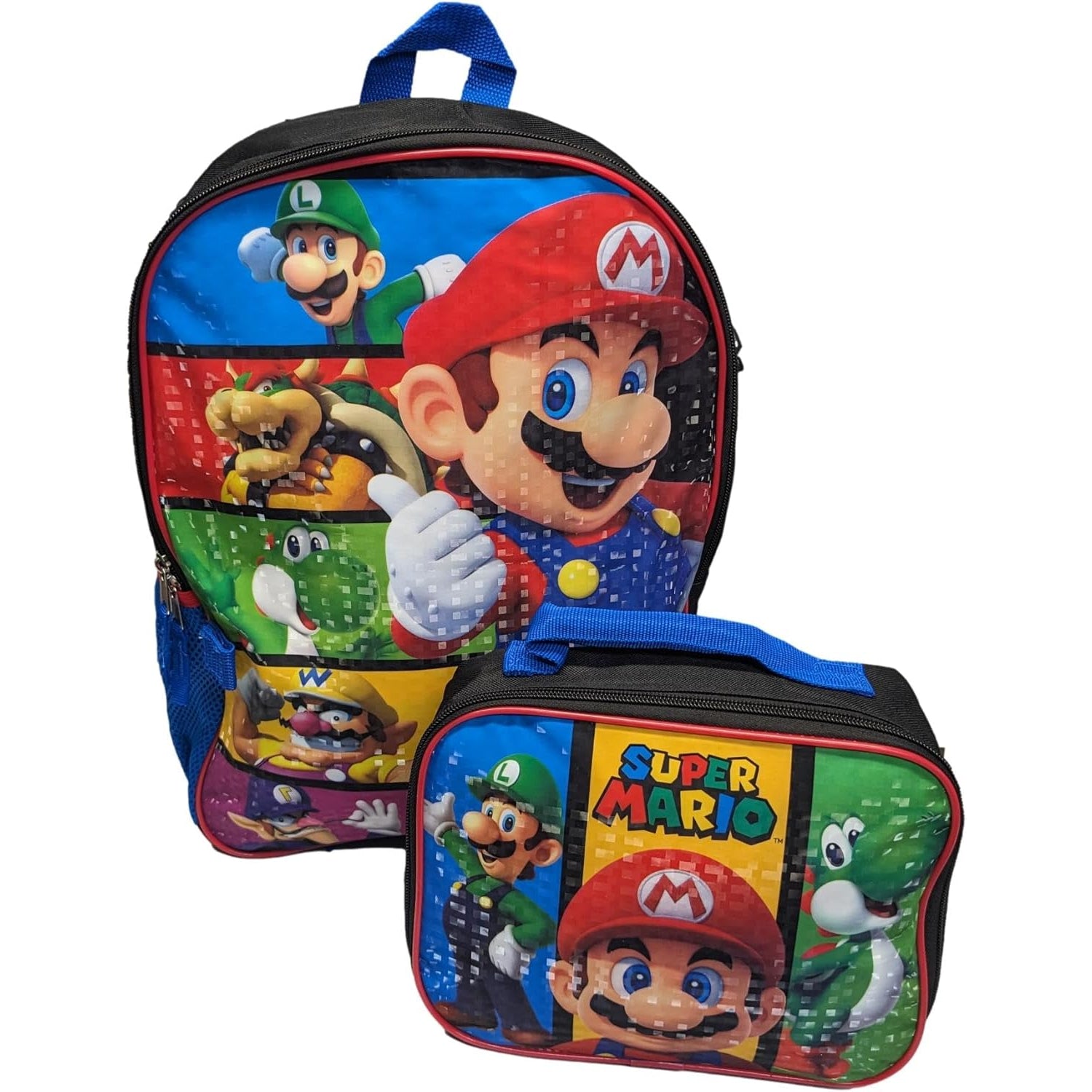 Bioworld Nintendo Super Mario Brothers Backpack & Detachable Lunch Bag Set