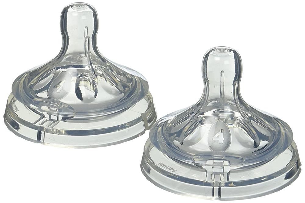 Philips Avent Natural Baby Bottle Nipple, Fast Flow 6M+, 2 Pack