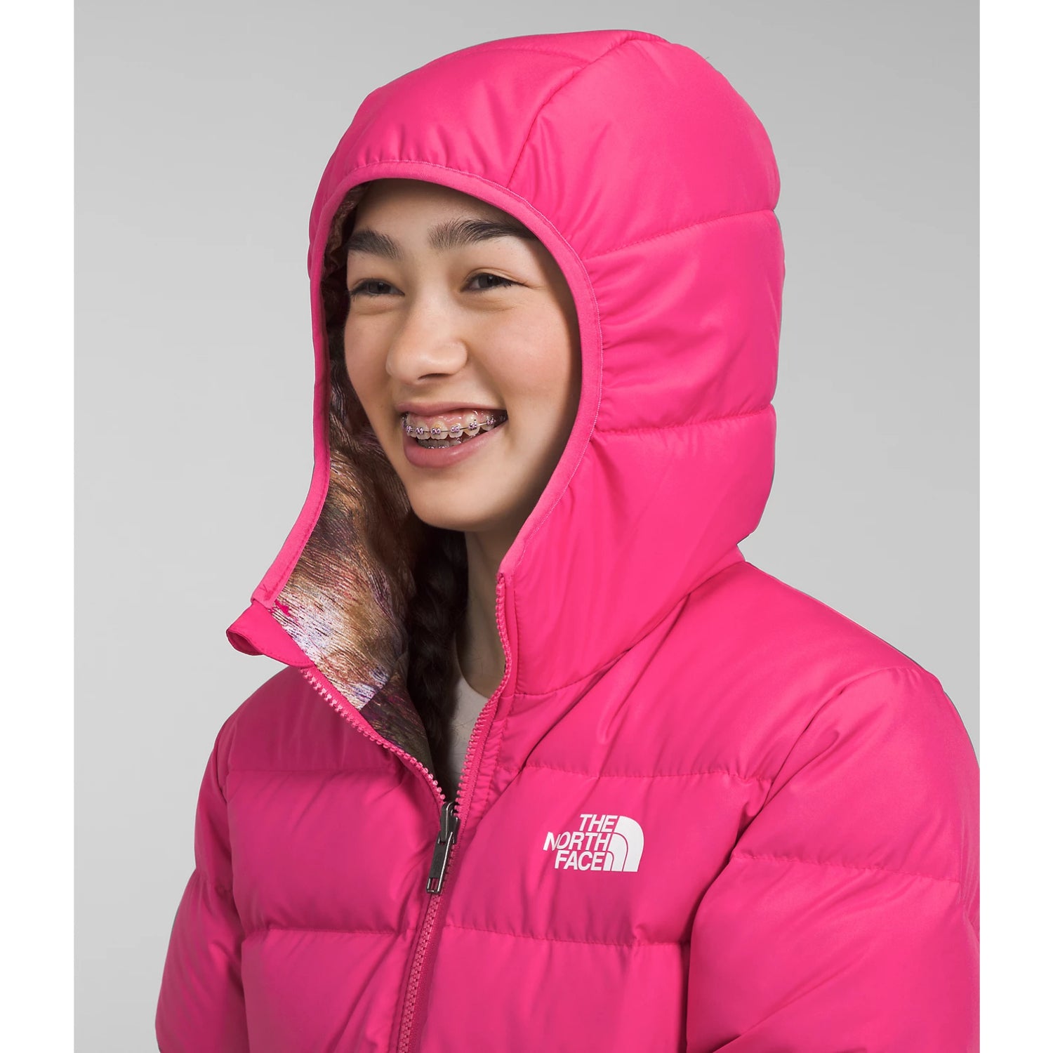 The North Face Girls’ Reversible North Down Hooded Jacket