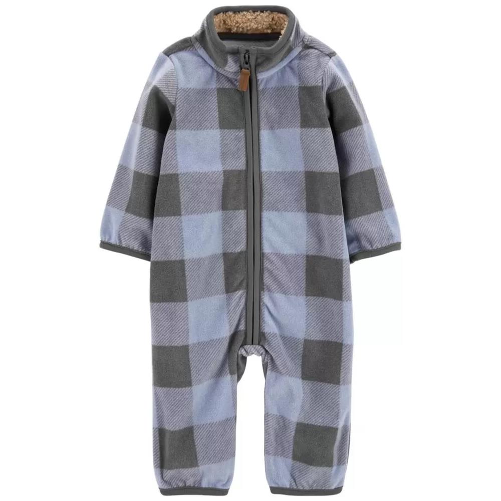 Carters Plaid Fleece Jumpsuit