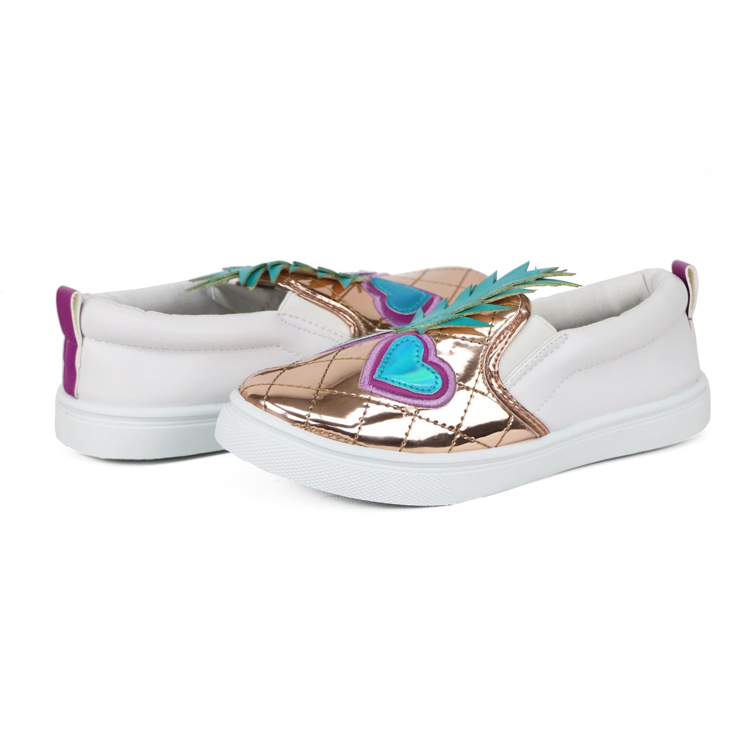 Olivia Miller Girls 11-5 Pineapple Slip On Sneaker