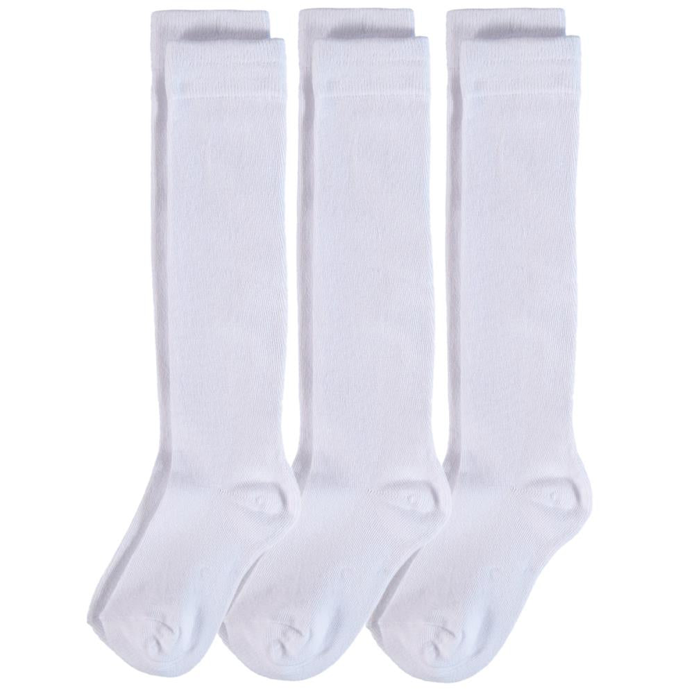 Piccolo Hosiery Girls School Uniform Knee-High Sock, Pack of Three