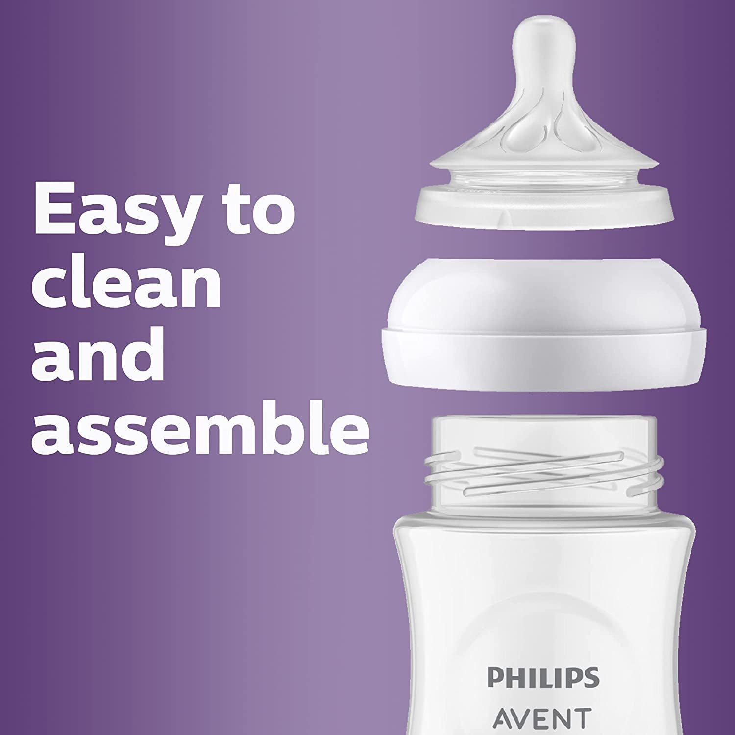 Philips Avent Natural Baby Bottle Nipple, Newborn 0M+, 2pk