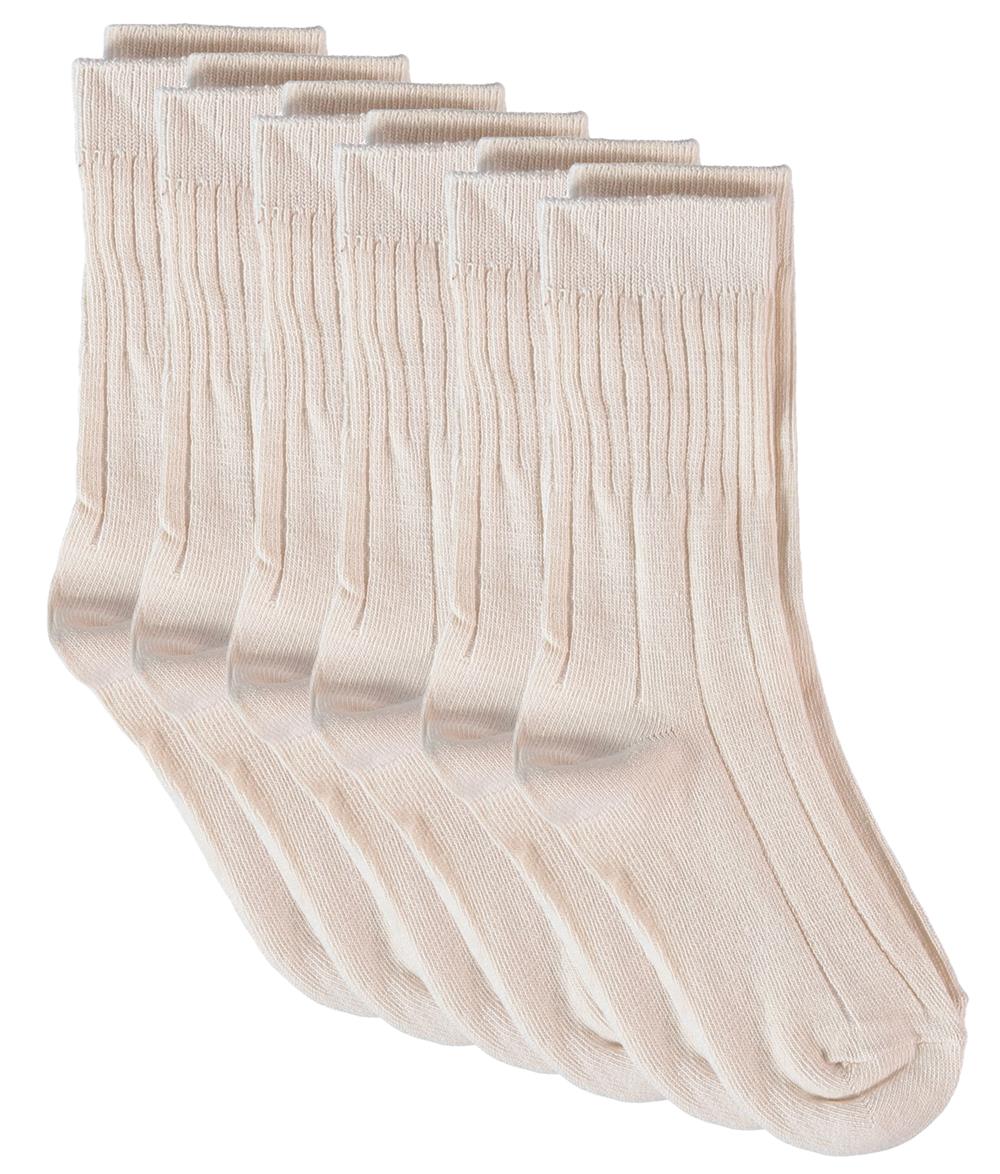 Piccolo Hosiery Boys Rib Dress Crew Socks (Pack of 6)