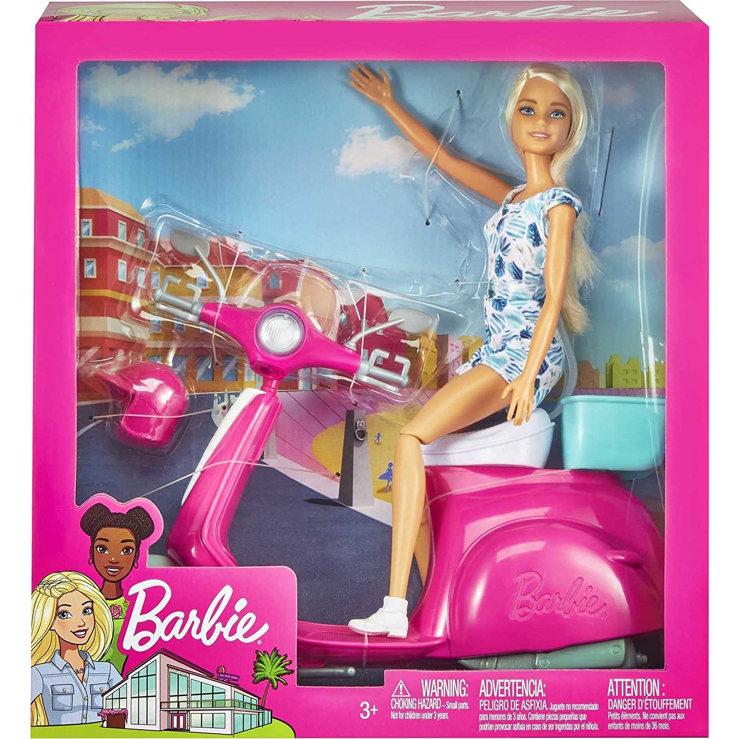 Mattel Barbie Doll & Scooter