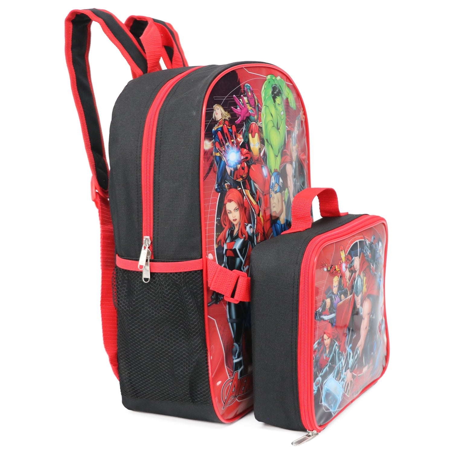 Marvel 16'' Full Size Avengers Backpack with Detachable Lunch Box