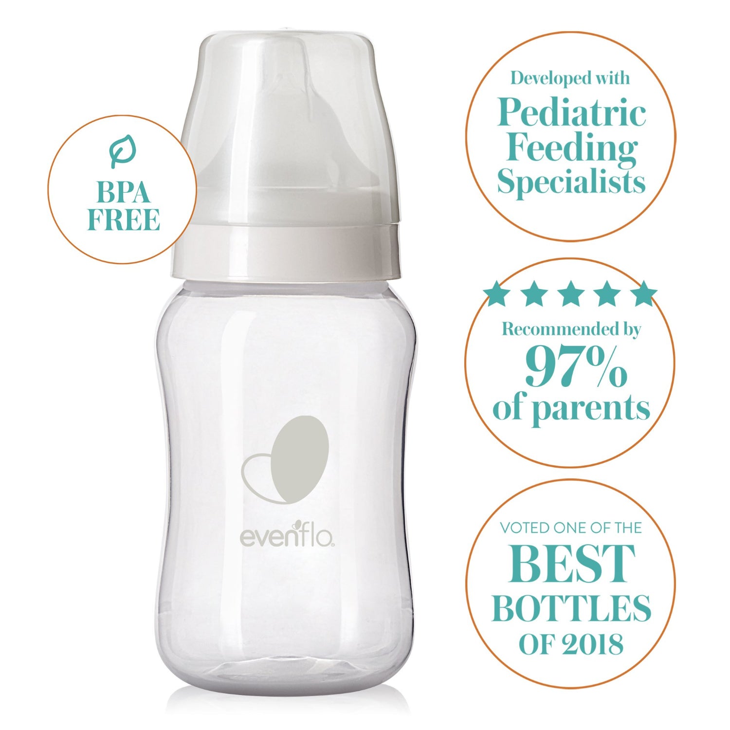 Evenflo Balance Wide-Neck Anti-Colic Baby Bottles - 9oz