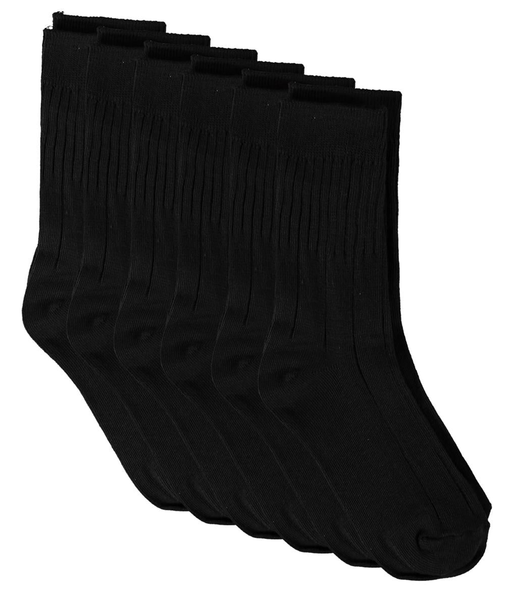 Piccolo Hosiery Boys Rib Dress Crew Socks (Pack of 6)