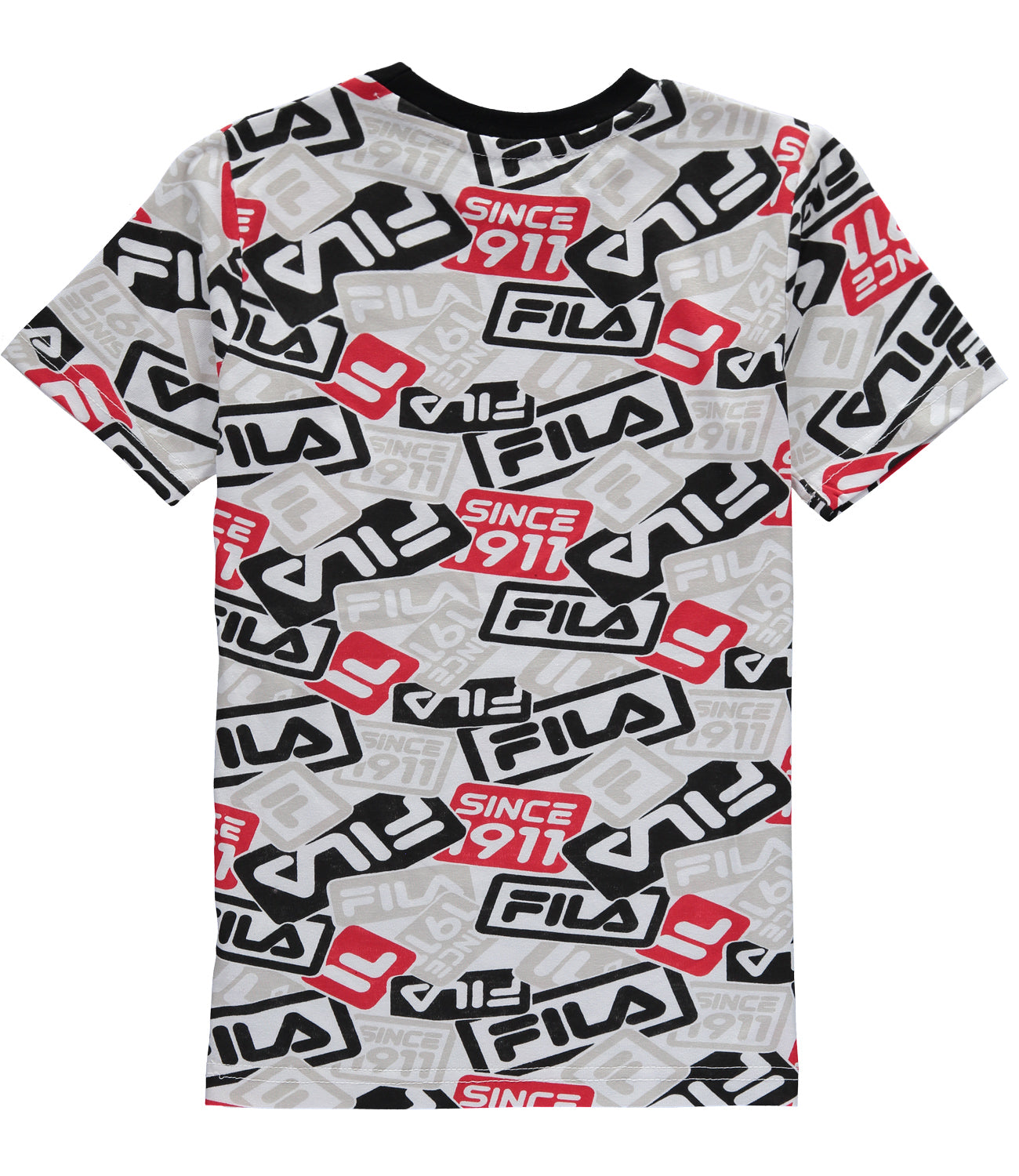 FILA Boys 8-18 Short Sleeve Multicolor All Over Print 1911 T-Shirt