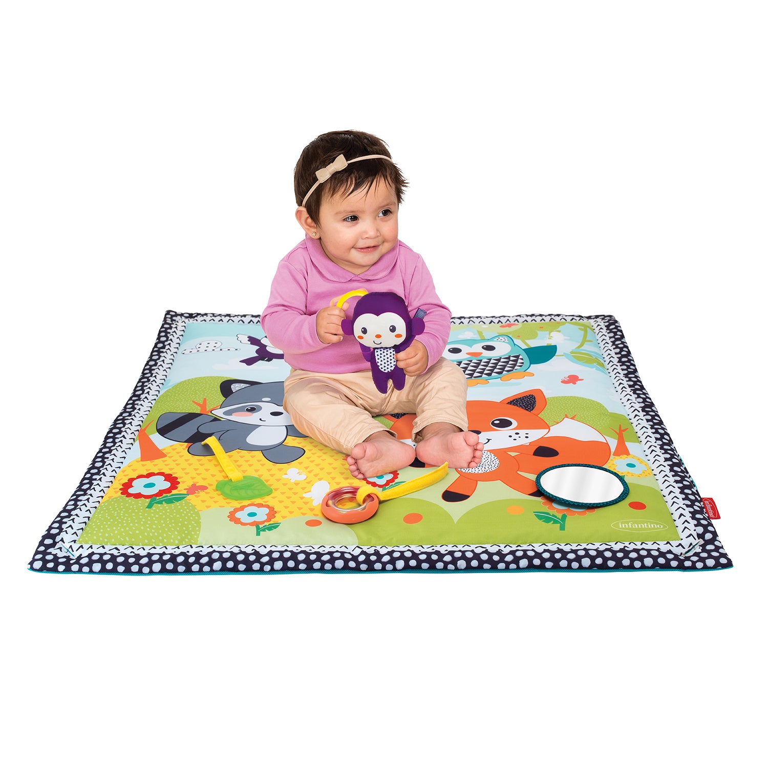 Infantino Safari Activity Gym & Play Mat Includes Developmental Activity Toys