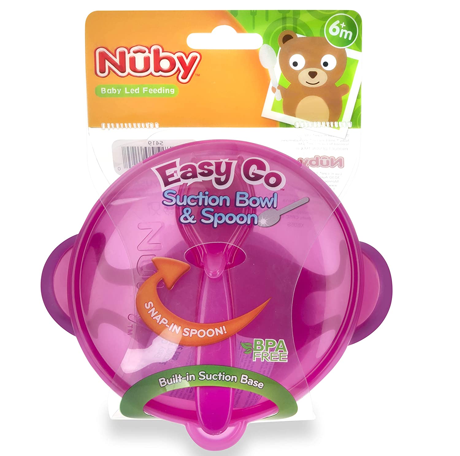 Nuby Easy Go Suction Bowl with Lid and Spoon