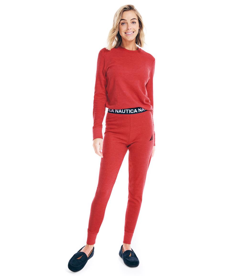 Nautica Womens Long Sleeve Waffle Thermal Set