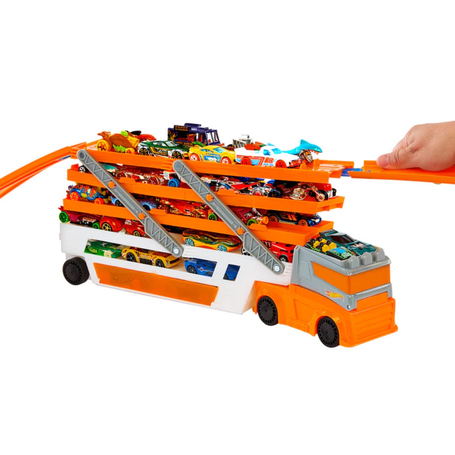 Mattel Hot Wheels Mega Hauler with 4 Vehicles