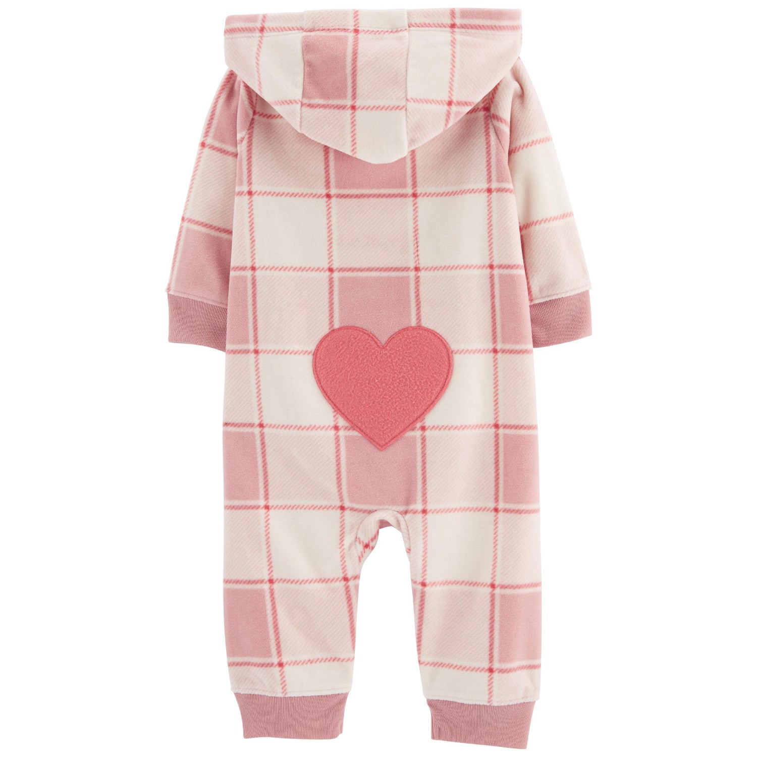 Carters Baby Plaid Hooded Fleece Jumpsuit