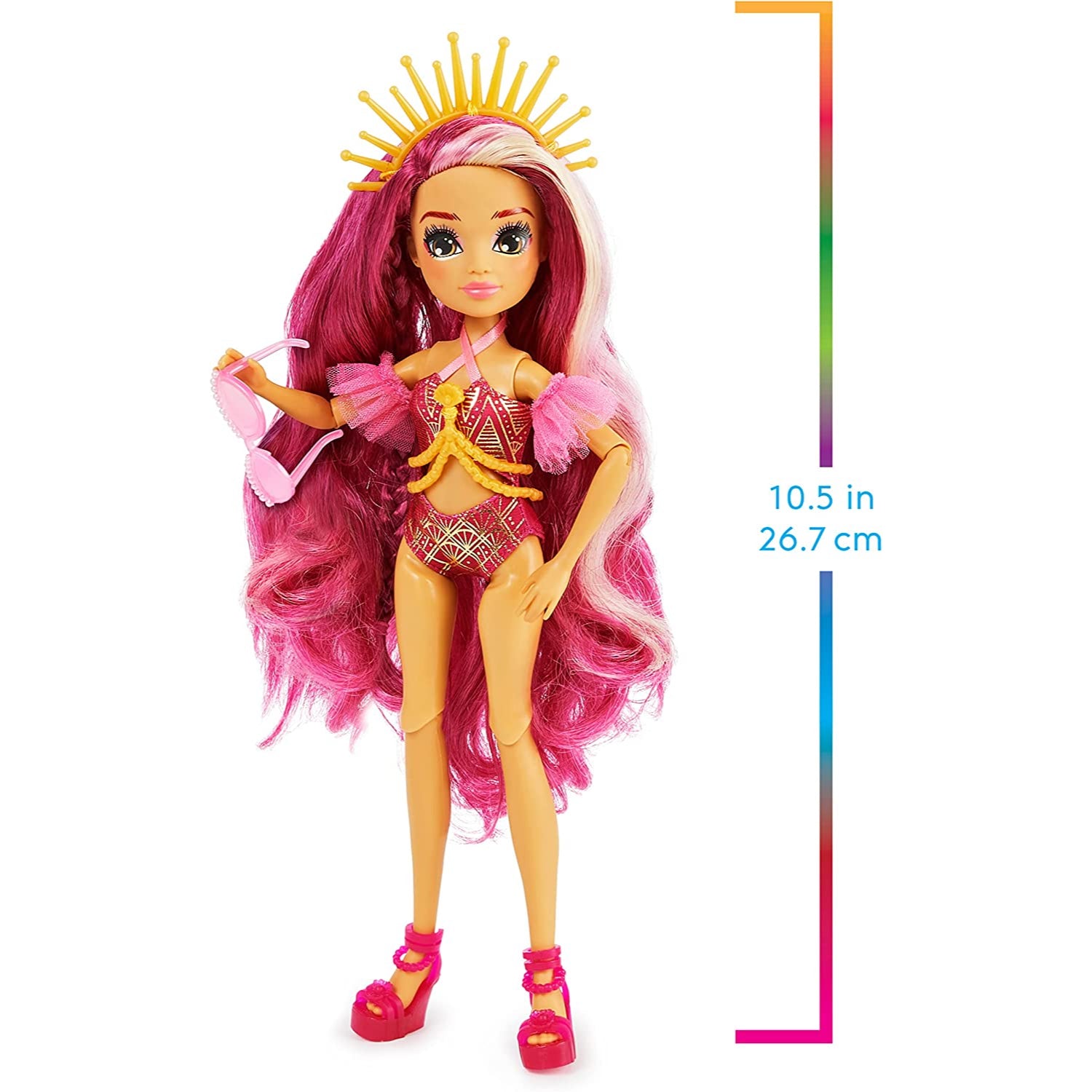 Spin Master MERMAID HIGH, Spring Break Searra Mermaid Doll & Accessories with Removable Tail