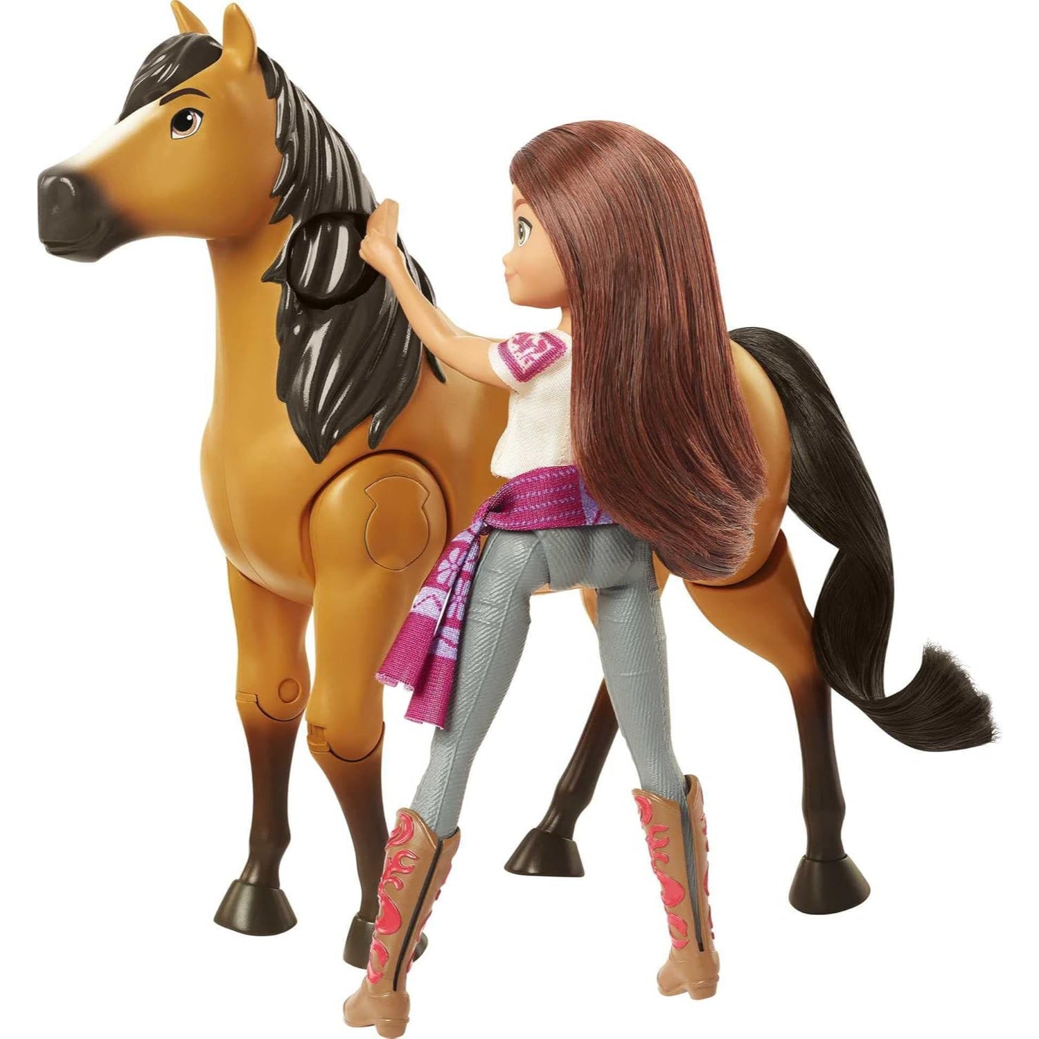 Mattel Spirit Untamed Lucky Doll & Spirit Horse Figure, Ride Together Playset & 2 Accessories