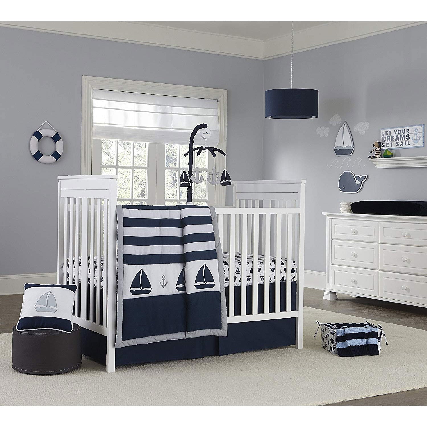 Nautica Kids Nursery Separates Dust Ruffle with Box Pleats